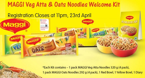 India Desire : Register Now To Buy MAGGI Vegetable Atta & MAGGI Oats Noodles Welcome Kit At Snapdeal [Till 11PM 21st April]